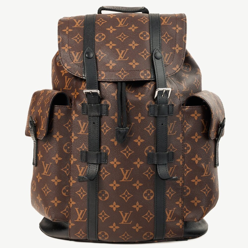 Louis Vuitton M43735 Christopher MM Brown Black Macassar Monogram Backpack